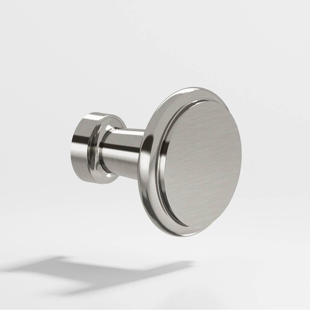 Colonial Bronze - 1.0625'' diameter Round Cabinet Knob hand finished in Nickel Stainless - Nickel Stainless