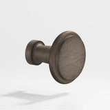 Colonial Bronze - 1.0625'' diameter Round Cabinet Knob hand finished in Distressed Pewter - Distressed Pewter