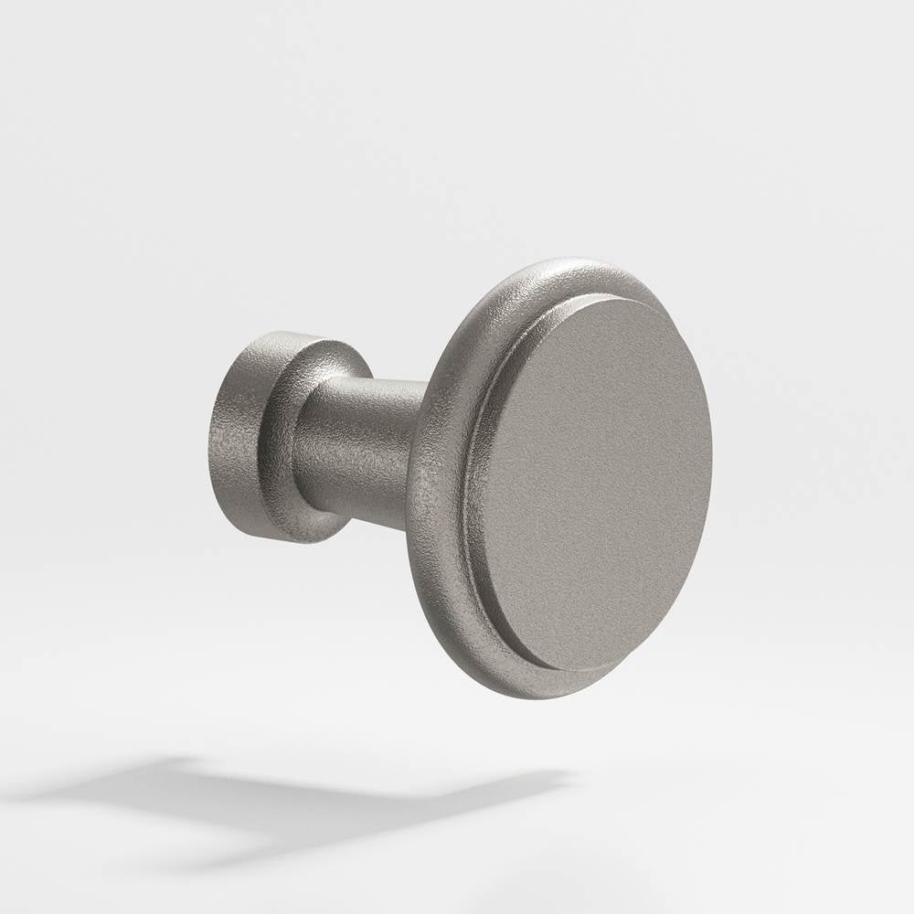 Colonial Bronze - 1.0625'' diameter Round Cabinet Knob hand finished in Frost Nickel - Frost Nickel