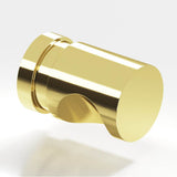 Colonial Bronze - 0.5'' diameter Round, grooved Cabinet Knob hand finished in Polished Brass - Polished Brass
