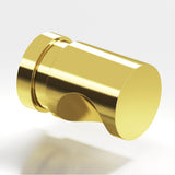 Colonial Bronze - 0.75'' diameter Round, grooved Cabinet Knob, Back-to-Back Shower Door Knob Kit hand finished in French Gold - French Gold