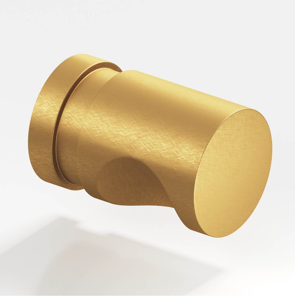 Colonial Bronze - 0.75'' diameter Round, grooved Cabinet Knob, Back-to-Back Shower Door Knob Kit hand finished in Weathered Brass - Weathered Brass