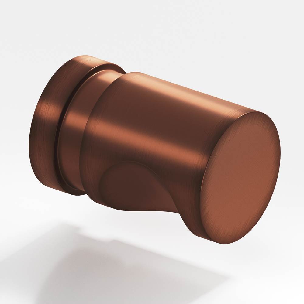 Colonial Bronze - 0.5'' diameter Round, grooved Cabinet Knob hand finished in Matte Antique Copper - Matte Antique Copper