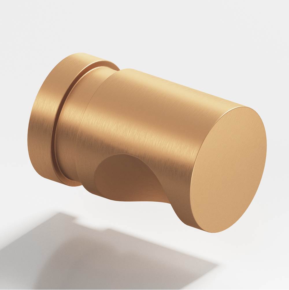 Colonial Bronze - 0.75'' diameter Round, grooved Cabinet Knob, Back-to-Back Shower Door Knob Kit hand finished in Matte Satin Bronze - Matte Satin Bronze