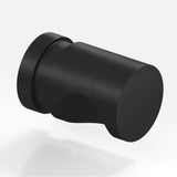 Colonial Bronze - 0.75'' diameter Round, grooved Cabinet Knob, Back-to-Back Shower Door Knob Kit hand finished in Matte Satin Black - Matte Satin Black