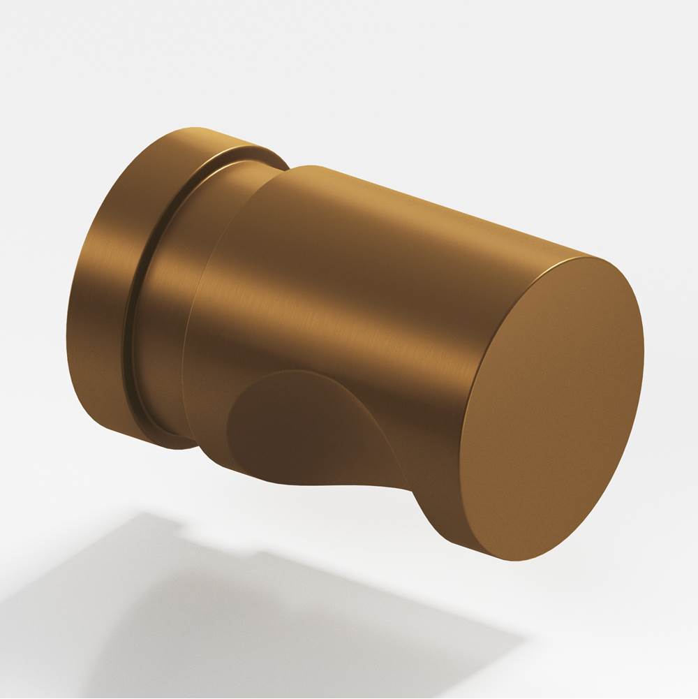 Colonial Bronze - 0.75'' diameter Round, grooved Cabinet Knob, Back-to-Back Shower Door Knob Kit hand finished in Matte Light Statuary Bronze - Matte Light Statuary Bronze