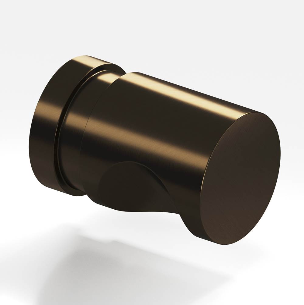 Colonial Bronze - 0.75'' diameter Round, grooved Cabinet Knob, Back-to-Back Shower Door Knob Kit hand finished in Oil Rubbed Bronze - Oil Rubbed Bronze