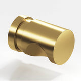Colonial Bronze - 0.5'' diameter Round, grooved Cabinet Knob hand finished in Satin Brass - Satin Brass
