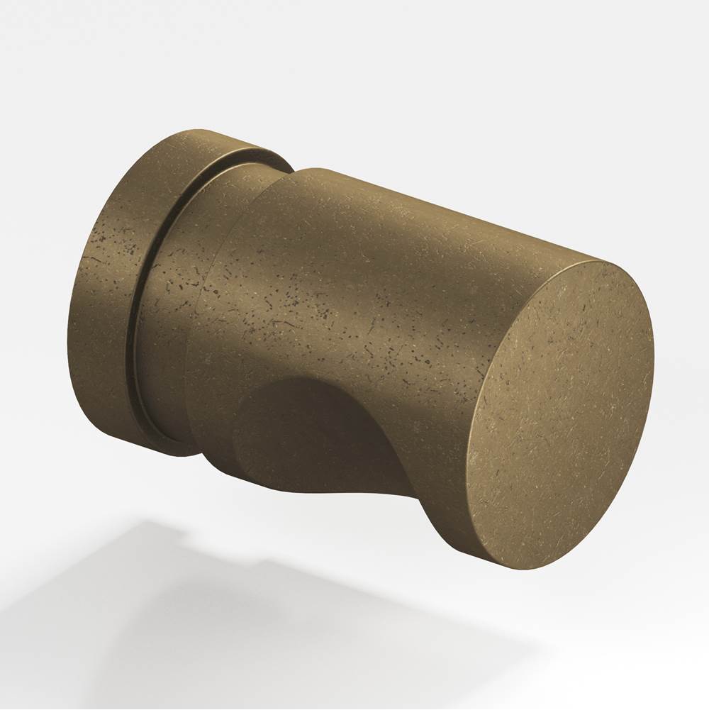 Colonial Bronze - 0.5'' diameter Round, grooved Cabinet Knob hand finished in Distressed Oil Rubbed Bronze - Distressed Oil Rubbed Bronze