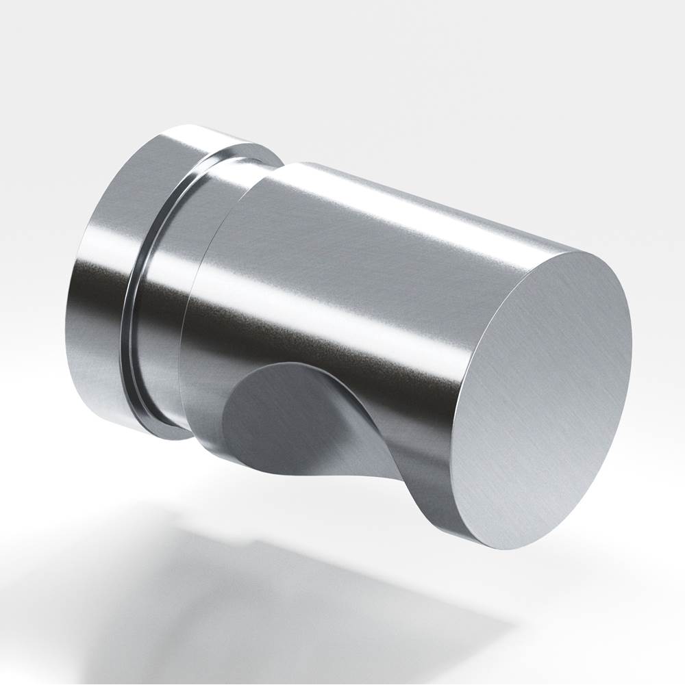 Colonial Bronze - 0.5'' diameter Round, grooved Cabinet Knob hand finished in Satin Chrome - Satin Chrome