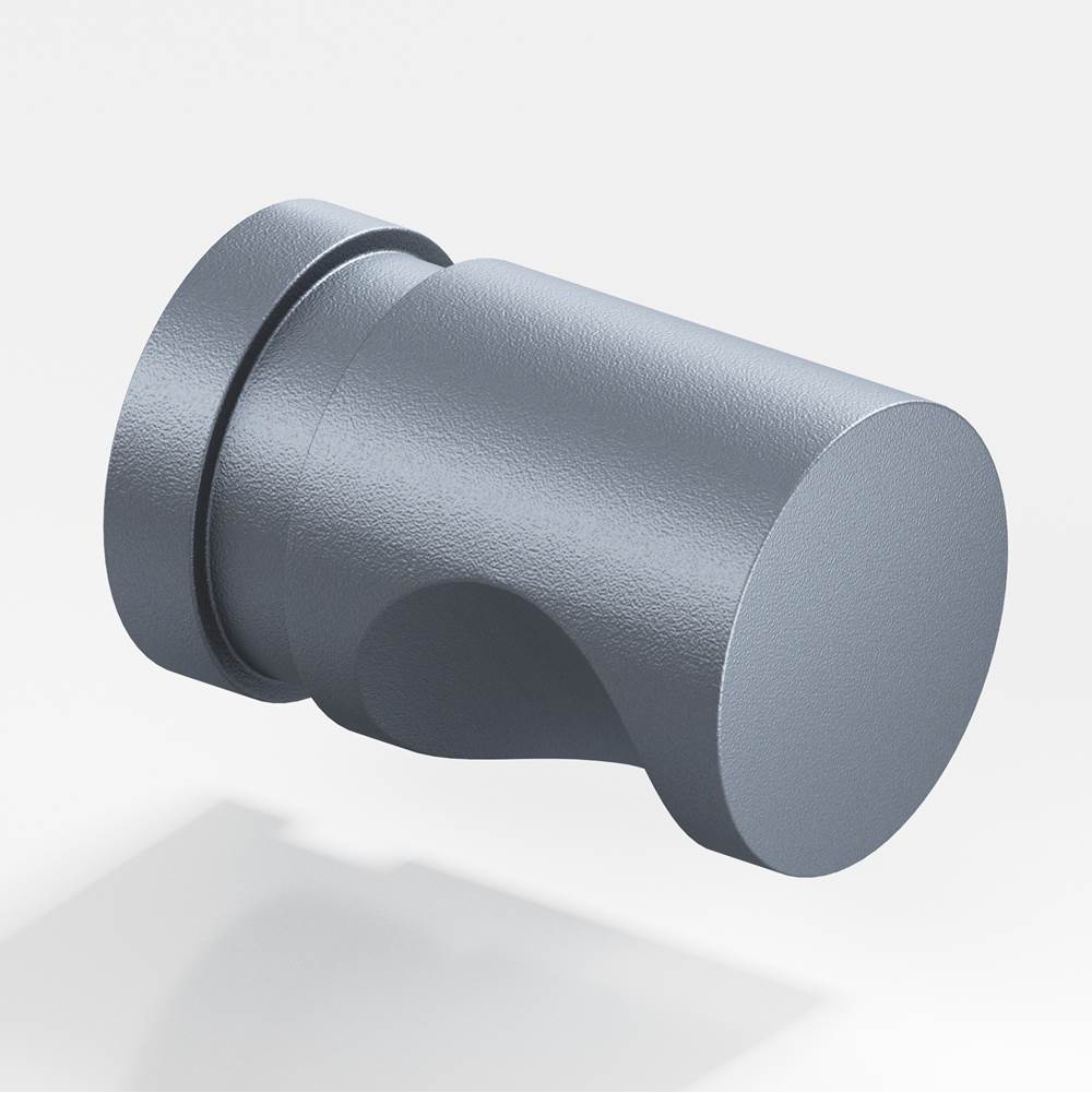 Colonial Bronze - 0.5'' diameter Round, grooved Cabinet Knob hand finished in Frost Chrome - Frost Chrome