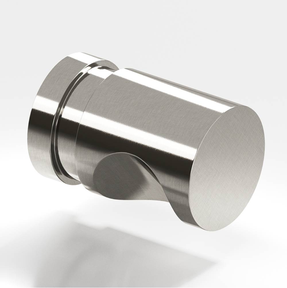 Colonial Bronze - 0.5'' diameter Round, grooved Cabinet Knob hand finished in Nickel Stainless - Nickel Stainless