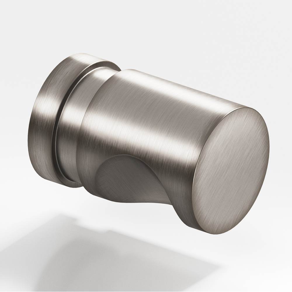 Colonial Bronze - 1'' diameter Round, grooved Cabinet Knob, Back-to-Back Shower Door Knob Kit hand finished in Pewter - Pewter