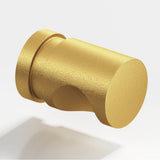 Colonial Bronze - 0.75'' diameter Round, grooved Cabinet Knob, Back-to-Back Shower Door Knob Kit hand finished in Frost Brass - Frost Brass