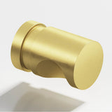 Colonial Bronze - 0.75'' diameter Round, grooved Cabinet Knob, Back-to-Back Shower Door Knob Kit hand finished in Matte Satin Brass - Matte Satin Brass