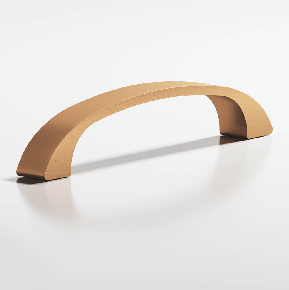 Colonial Bronze - 3.5'' center-to-center, 4'' overall, 0.4375'' diameter Bow Cabinet Pull hand finished in Matte Satin Bronze - Matte Satin Bronze