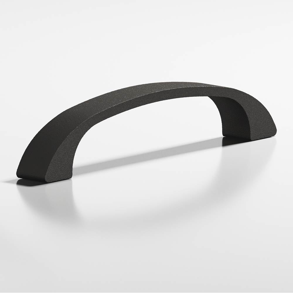 Colonial Bronze - 3'' center-to-center, 3.5'' overall, 0.4375'' diameter Bow Cabinet Pull hand finished in Frost Black - Frost Black