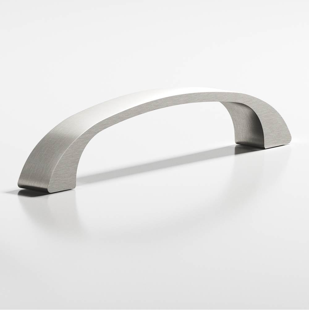 Colonial Bronze - 3.5'' center-to-center, 4'' overall, 0.4375'' diameter Bow Cabinet Pull hand finished in Nickel Stainless - Nickel Stainless