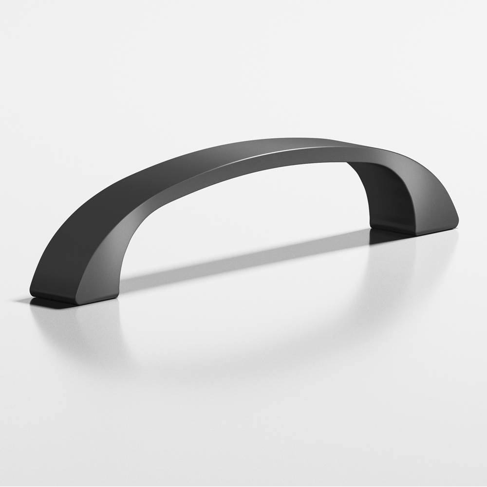 Colonial Bronze - 3'' center-to-center, 3.5'' overall, 0.4375'' diameter Bow Cabinet Pull hand finished in Matte Graphite - Matte Graphite
