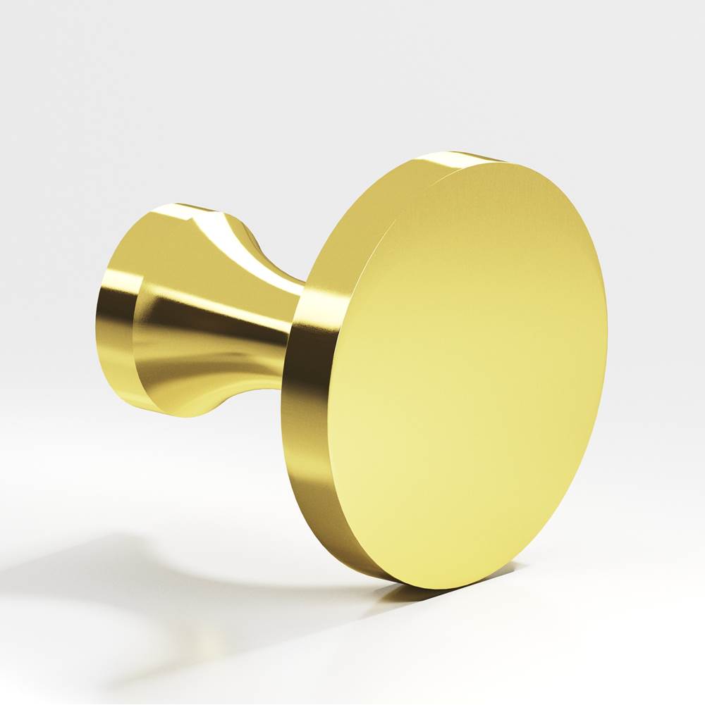 Colonial Bronze - 0.75'' diameter Round Cabinet Knob hand finished in French Gold - French Gold