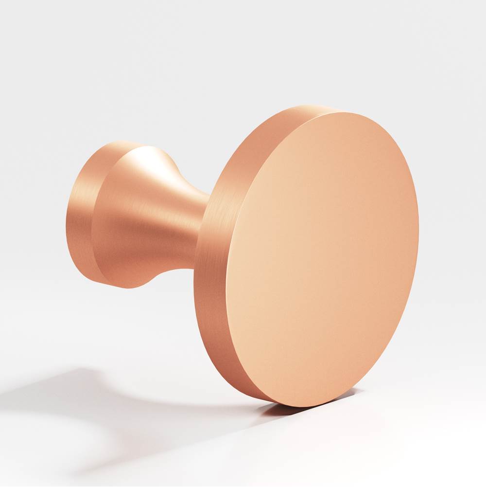 Colonial Bronze - 1.125'' diameter Round Cabinet Knob hand finished in Matte Satin Copper - Matte Satin Copper