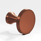 Colonial Bronze - 1.5'' diameter Round Cabinet Knob, Back-to-Back Shower Door Knob Kit hand finished in Matte Antique Copper - Matte Antique Copper