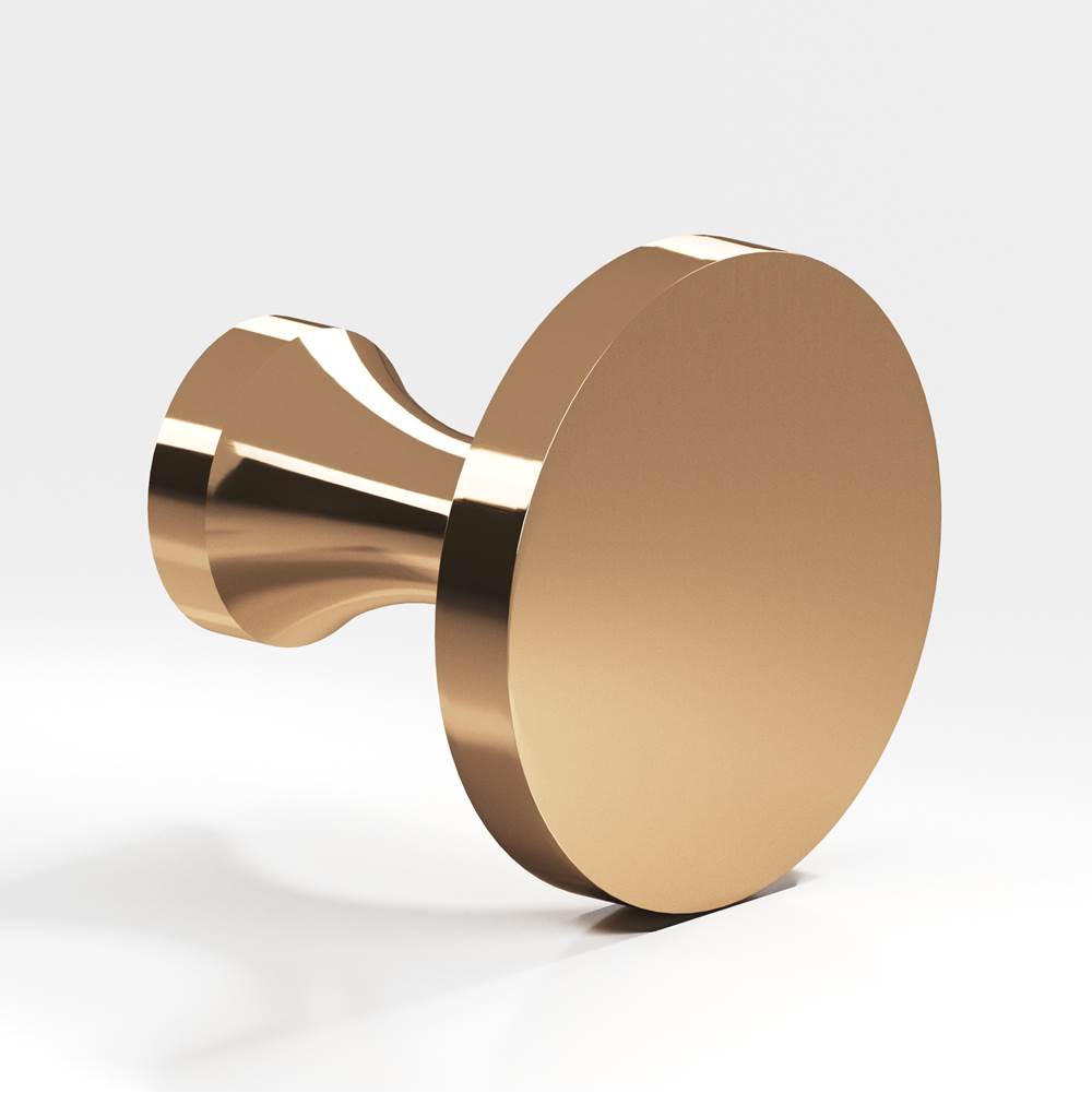 Colonial Bronze - 1.125'' diameter Round Cabinet Knob hand finished in Polished Bronze - Polished Bronze