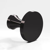 Colonial Bronze - 1.5'' diameter Round Cabinet Knob, Back-to-Back Shower Door Knob Kit hand finished in Satin Black - Satin Black
