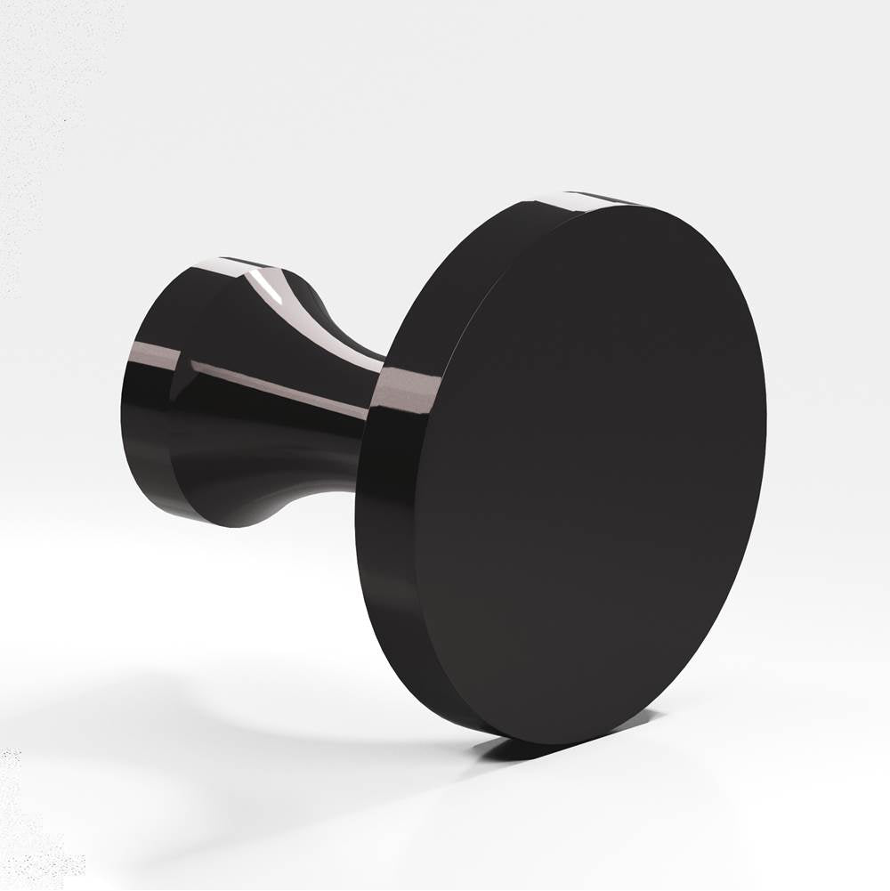 Colonial Bronze - 0.75'' diameter Round Cabinet Knob hand finished in Satin Black - Satin Black