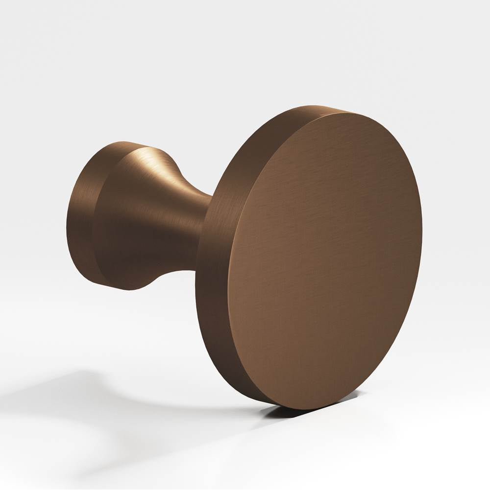 Colonial Bronze - 0.75'' diameter Round Cabinet Knob hand finished in Matte Oil Rubbed Bronze - Matte Oil Rubbed Bronze