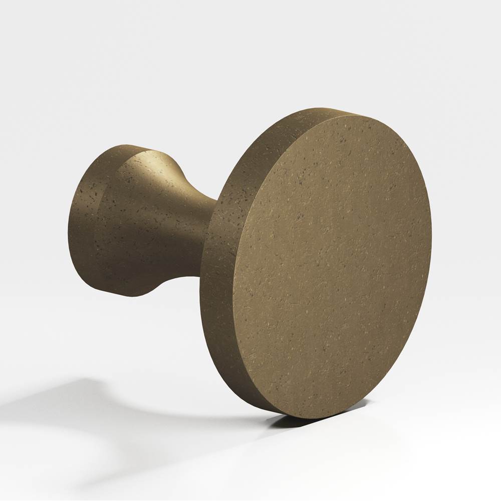 Colonial Bronze - 0.75'' diameter Round Cabinet Knob hand finished in Distressed Oil Rubbed Bronze - Distressed Oil Rubbed Bronze