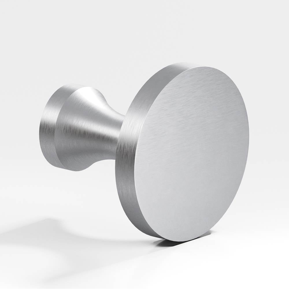 Colonial Bronze - 0.75'' diameter Round Cabinet Knob hand finished in Matte Satin Chrome - Matte Satin Chrome