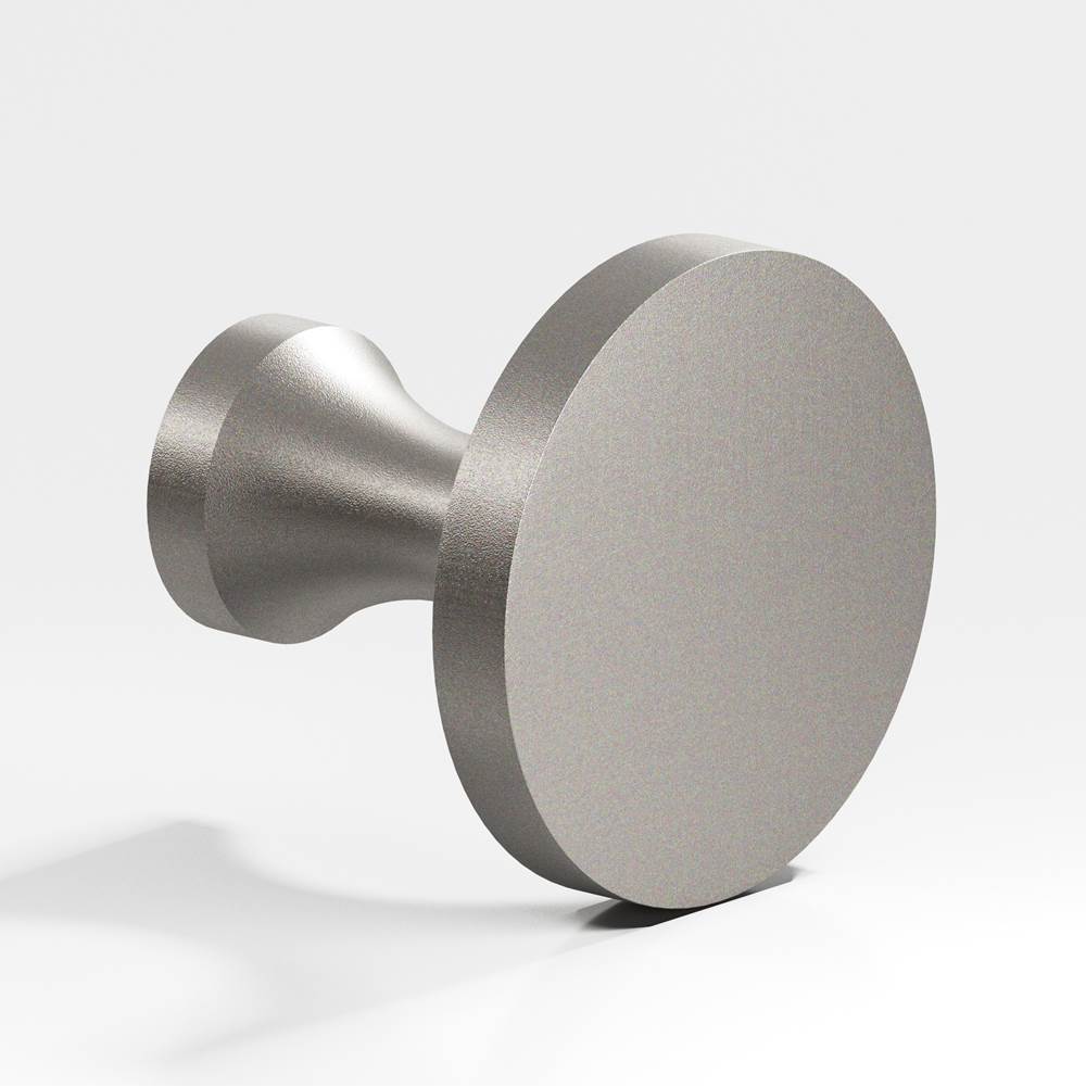 Colonial Bronze - 0.75'' diameter Round Cabinet Knob hand finished in Frost Nickel - Frost Nickel