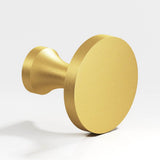Colonial Bronze - 1.5'' diameter Round Cabinet Knob, Back-to-Back Shower Door Knob Kit hand finished in Frost Brass - Frost Brass