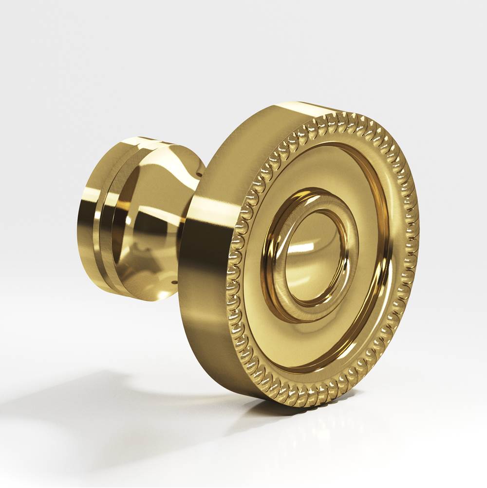 Colonial Bronze - 1.25'' diameter Round, beaded Cabinet Knob, Back-to-Back Shower Door Knob Kit hand finished in Antique Bronze - Antique Bronze
