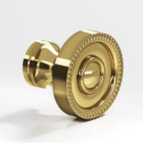 Colonial Bronze - 1.25'' diameter Round, beaded Cabinet Knob, Back-to-Back Shower Door Knob Kit hand finished in Antique Bronze - Antique Bronze
