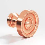 Colonial Bronze - 1.25'' diameter Round, beaded Cabinet Knob, Back-to-Back Shower Door Knob Kit hand finished in Satin Copper - Satin Copper
