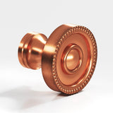 Colonial Bronze - 1.125'' diameter Round, beaded Cabinet Knob hand finished in Antique Copper - Antique Copper