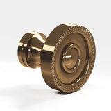 Colonial Bronze - 1.25'' diameter Round, beaded Cabinet Knob, Back-to-Back Shower Door Knob Kit hand finished in Light Statuary Bronze - Light Statuary Bronze