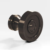 Colonial Bronze - 1.125'' diameter Round, beaded Cabinet Knob hand finished in Dark Statuary Bronze - Dark Statuary Bronze