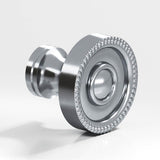 Colonial Bronze - 1.125'' diameter Round, beaded Cabinet Knob hand finished in Satin Chrome - Satin Chrome