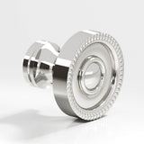 Colonial Bronze - 1.125'' diameter Round, beaded Cabinet Knob hand finished in Polished Nickel - Polished Nickel