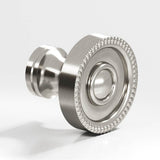 Colonial Bronze - 1.25'' diameter Round, beaded Cabinet Knob, Back-to-Back Shower Door Knob Kit hand finished in Satin Nickel - Satin Nickel