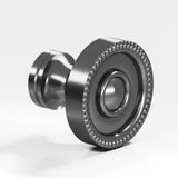 Colonial Bronze - 1.25'' diameter Round, beaded Cabinet Knob, Back-to-Back Shower Door Knob Kit hand finished in Graphite - Graphite
