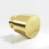 Colonial Bronze - 1'' diameter Round, tapered Cabinet Knob, Back-to-Back Shower Door Knob Kit hand finished in Polished Brass - Polished Brass