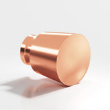Colonial Bronze - 1'' diameter Round, tapered Cabinet Knob, Back-to-Back Shower Door Knob Kit hand finished in Satin Copper - Satin Copper