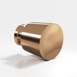 Colonial Bronze - 1'' diameter Round, tapered Cabinet Knob, Back-to-Back Shower Door Knob Kit hand finished in Polished Bronze - Polished Bronze