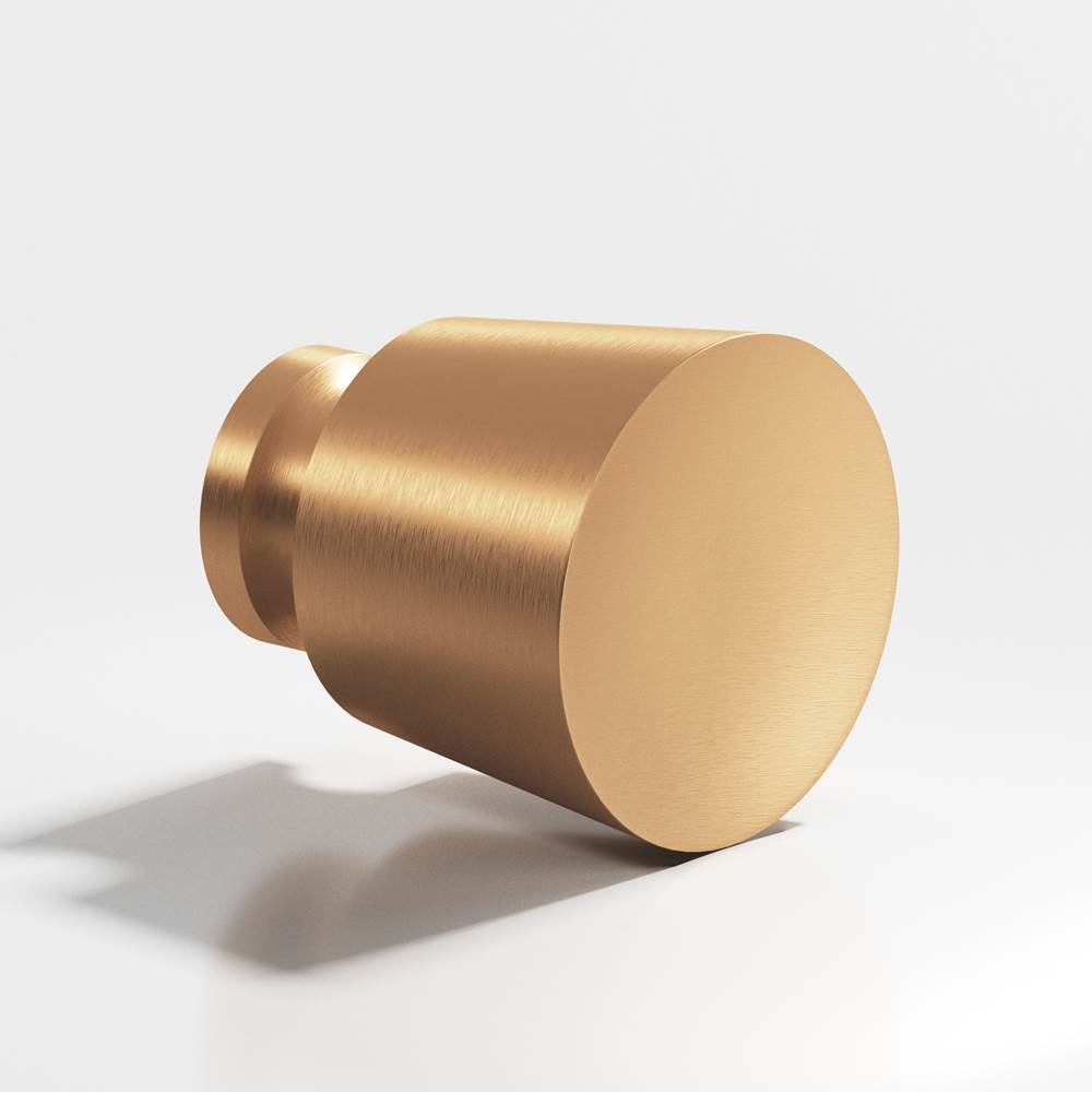Colonial Bronze - 1.25'' diameter Round, tapered Cabinet Knob, Back-to-Back Shower Door Knob Kit hand finished in Matte Satin Bronze - Matte Satin Bronze