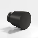 Colonial Bronze - 1'' diameter Round, tapered Cabinet Knob, Back-to-Back Shower Door Knob Kit hand finished in Frost Black - Frost Black