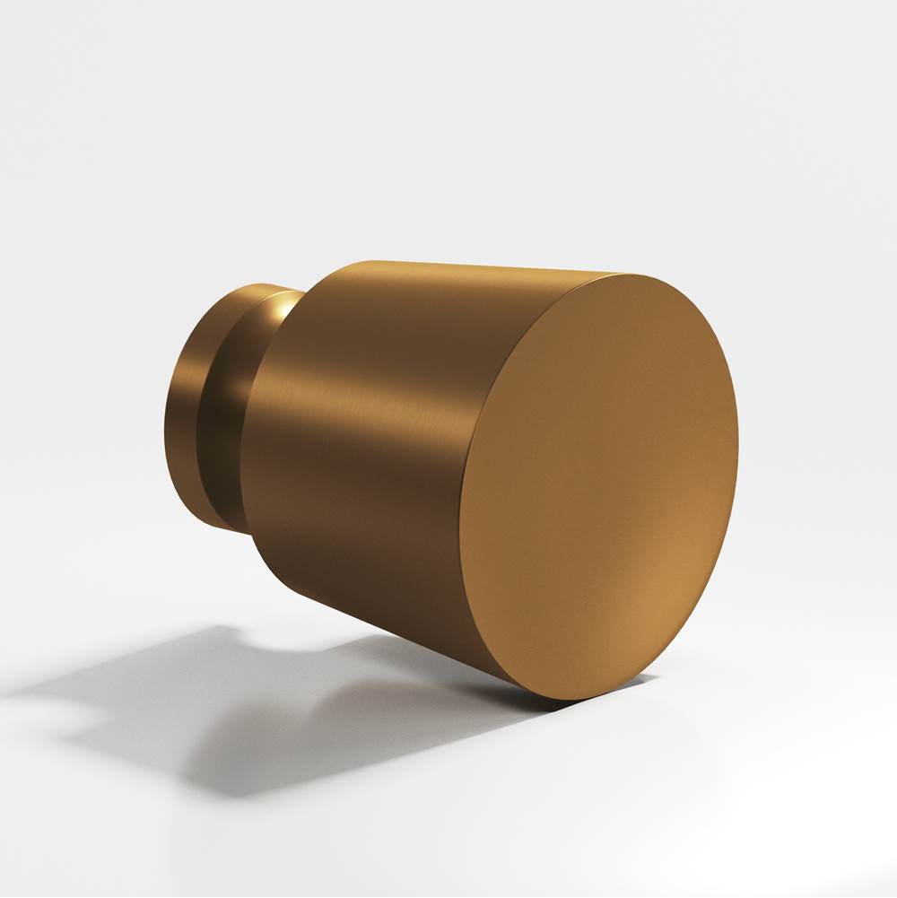 Colonial Bronze - 1'' diameter Round, tapered Cabinet Knob, Back-to-Back Shower Door Knob Kit hand finished in Matte Light Statuary Bronze - Matte Light Statuary Bronze